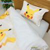 MORIPiLO Pokemon Duvet Cover Set Wink Duvet Cover and Soft Peach Skin Single Size 150x210cm Yellow Cute Bedding Set Set Pokemon Character Pillow