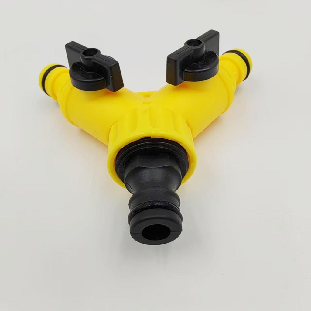 Y-Shaped Double Nipple Splitter Valve, 4-Point/6-Point, One-to-Two Connector Faucet Switch