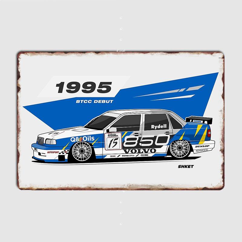 850 BTCC Rydell Car Legendary Racing Car Wall Posters Metal Poster Sign Garage Club Custom Wall Decor Tin Room Decor Home Decor