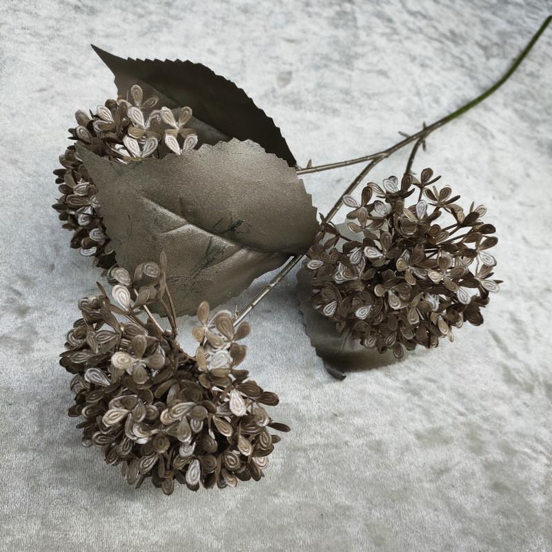 Artificial Snowball Hydrangea Stems Multibranch For Wedding Home Decor Gift