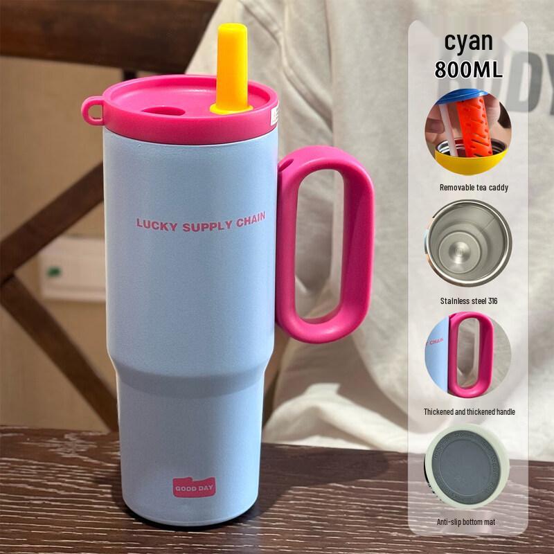 Qiwei 316 Stainless Steel Insulated Car Tumbler with Straw
