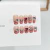 Rose's Story Manicure Wearing Armor Handmade Fake Nail Patch Ice-Transparent Cat Eye French Love Diamond