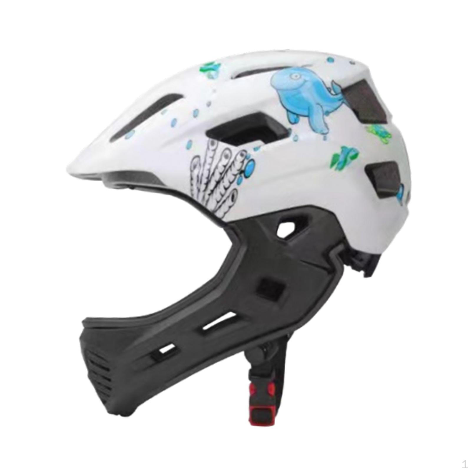 

Children s Helmet, Full-face Accessories, Cycling Equipment, Portable Bike Blue and White