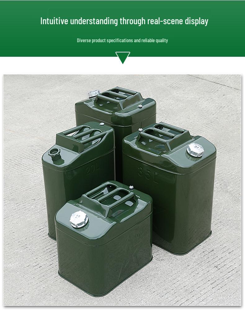 Tinplate Metal Gasoline Can 10L/20L/30L Square Fuel Tank Iron Drum for Car Diesel