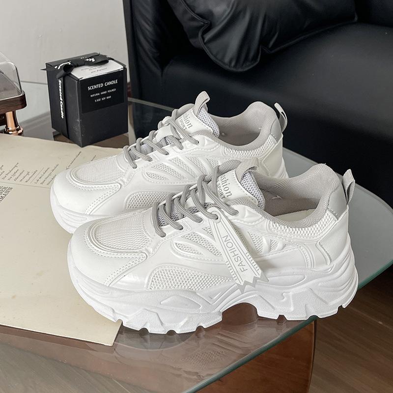 Casual Dad Shoes Women's Summer Platform 2025 New Versatile and High Breathable Little White Shoes Casual Sports Shoes Women's