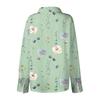 Lässige Damen Langarm Bluse mit Blumendruck, Knopfleiste, Basic-Kleidung, Reguläres Oberteil