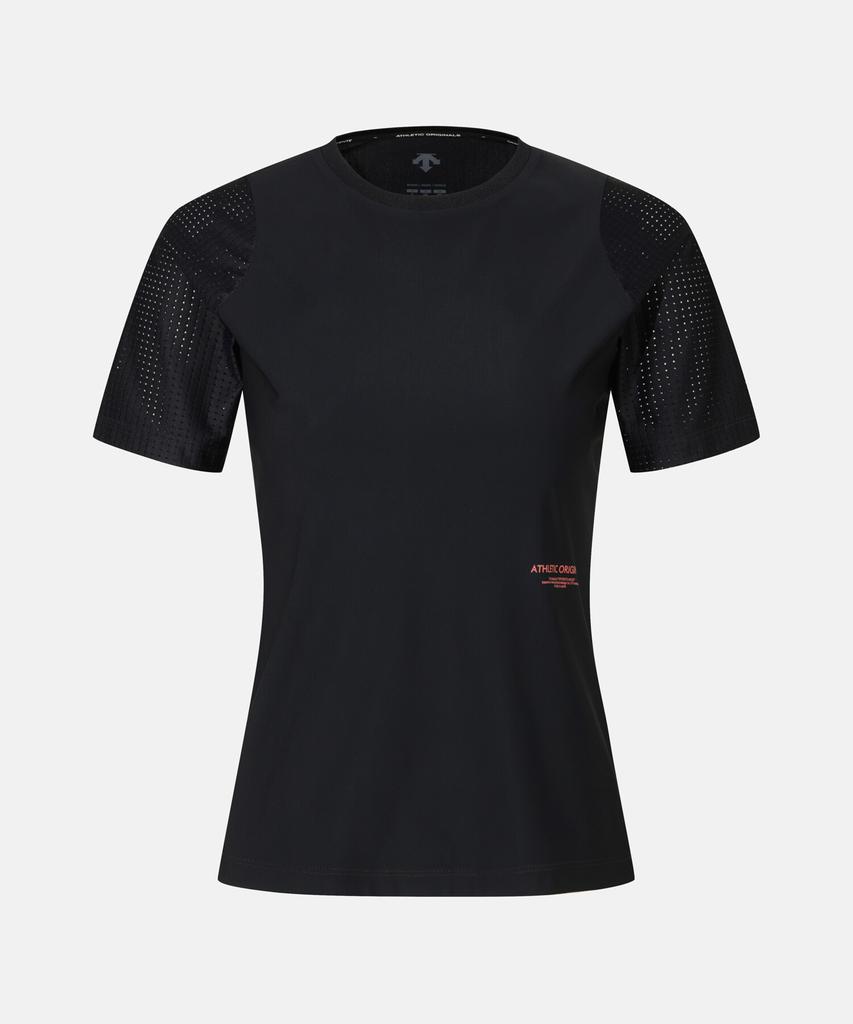 DESCENTE Women'S Mesh Slim Fit Short Sleeve T-Shirt Black Sr322Rts73