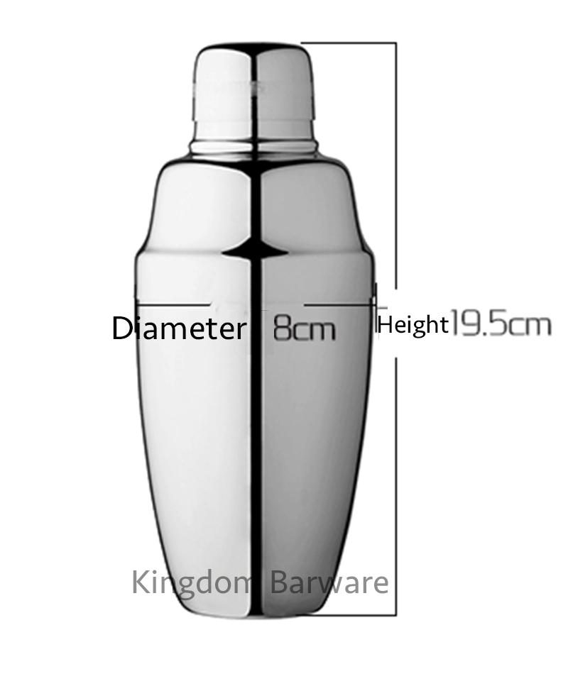 500ml 3-Piece Stainless Steel Cocktail Shaker Bar Shaker Bar Tools