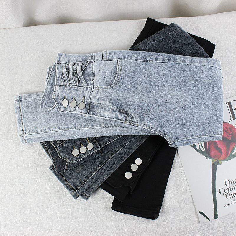 Women's High-Waisted Elastic Denim Skinny Jeans - 2025 Summer Slim-Fit, Versatile, and Flattering Style