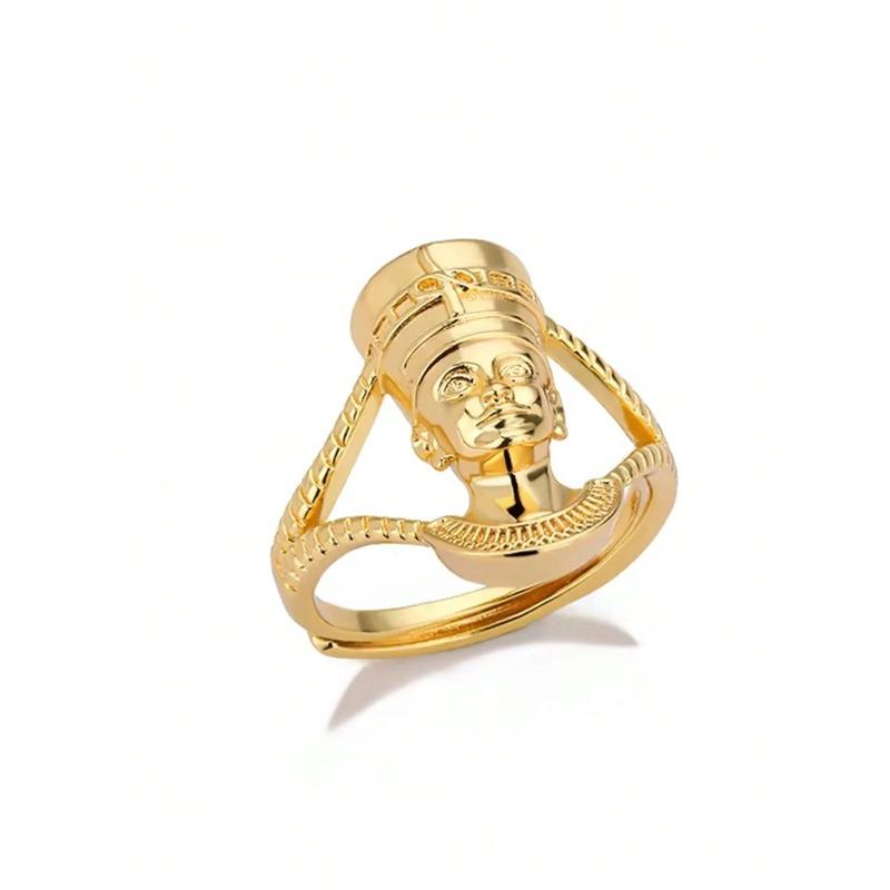 Ancient Series Personality Creative Men and Women Egypt Africa Charm African Muse Ring Opening Adjustable Ring
