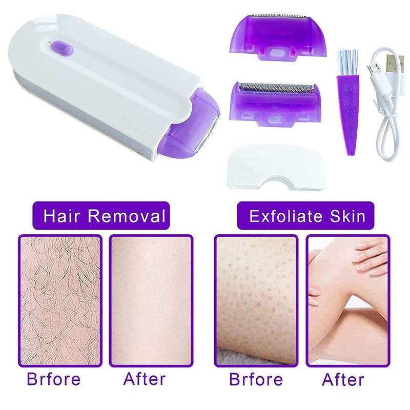 Women Laser Epilator Women Painless Hair Remover Bikini Trimmer USB Lady Shaver Instant Depilation Tool Blue Light Sensor Touch