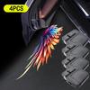 4pcs Car Door Lights - Colorful Angel Wings Logo Projector - Suitable for All Brands of Car Angel Wings LED Door Welcome Lights