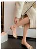 ins shows temperament! Metal buckle small fragrant wind bag head sandals women's flat French retro color matching empty single shoes tide