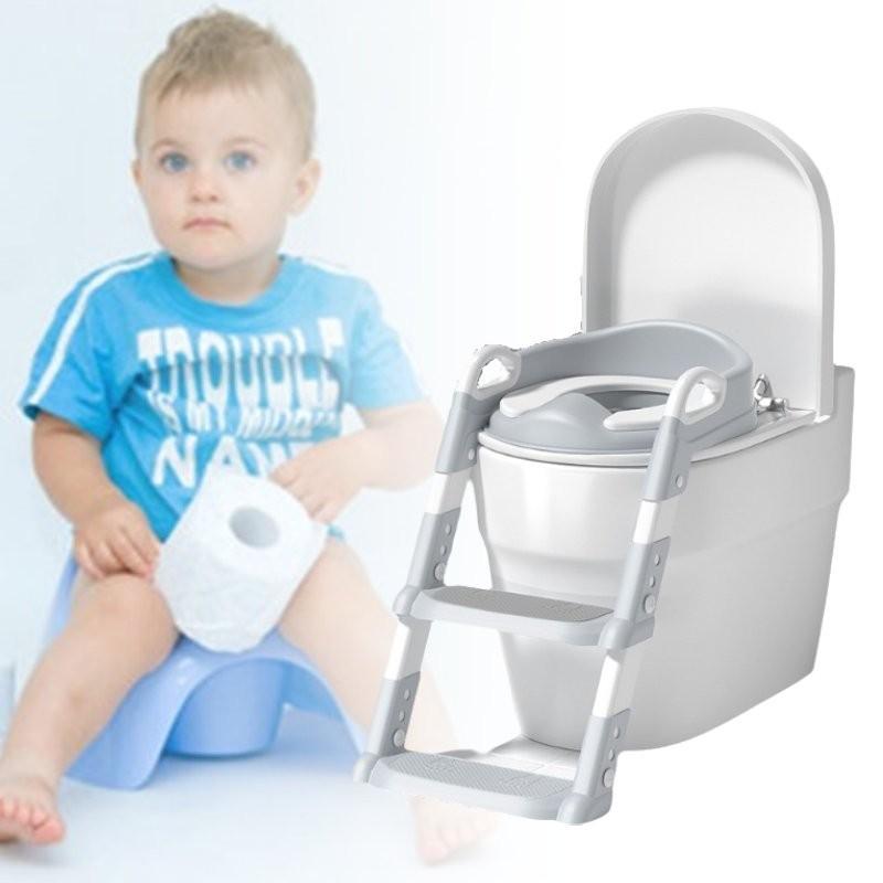 Children Assist Folding Ladder Toilet Seat Portable Bathroom Tools Material Pvc