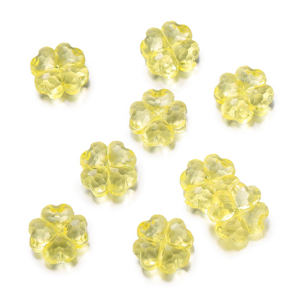20pcs/Lots Acrylic Colored Bead DIY Bracelets Necklaces Flower Shape Spacer Loose Beads for Jewelry Making DIY Earring Supplies