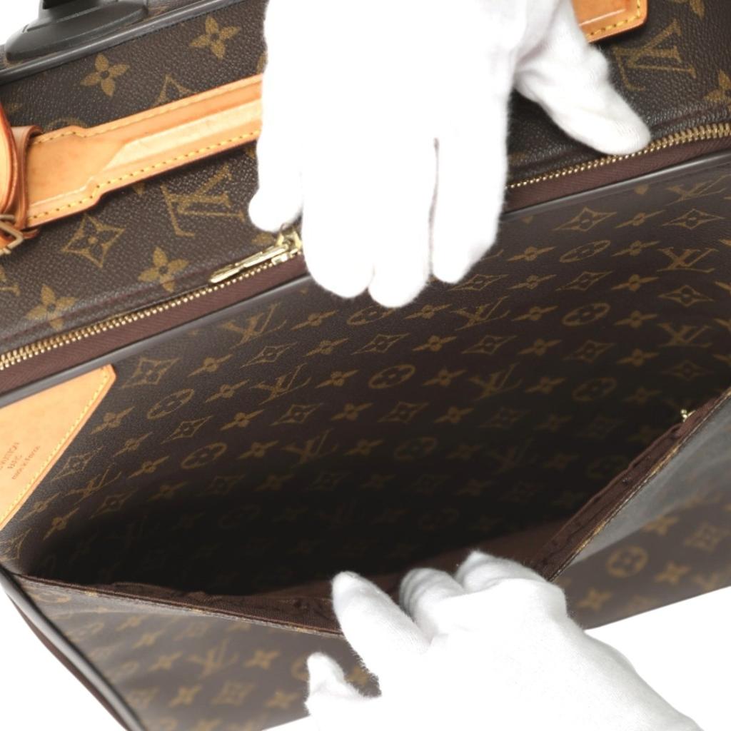 LOUIS VUITTON Monogram Pegas 45 suitcase Monogram canvas Brown unisex M23294 Used