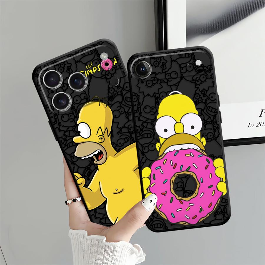 Phone Case for Apple iPhone 17 Pro Max XR XS MAX 15 Pro 7 8 12 14 11 13 Air 16 Funda Phone Cover S-simpsons Donut