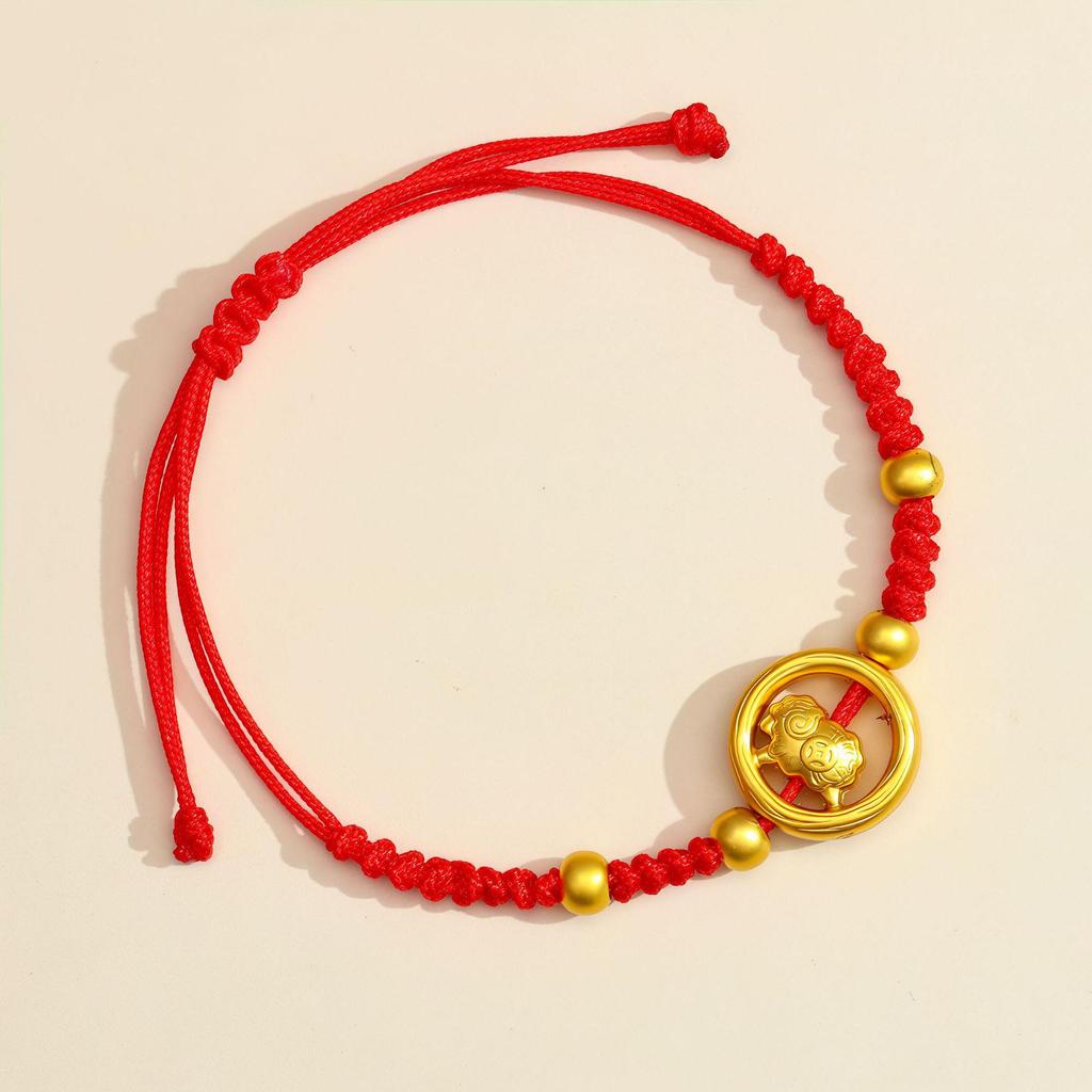 2026 Anul Zodiacal al Calului Brățară Roșie: Sfoară împletită handmade Ben Ming Nian pentru noroc