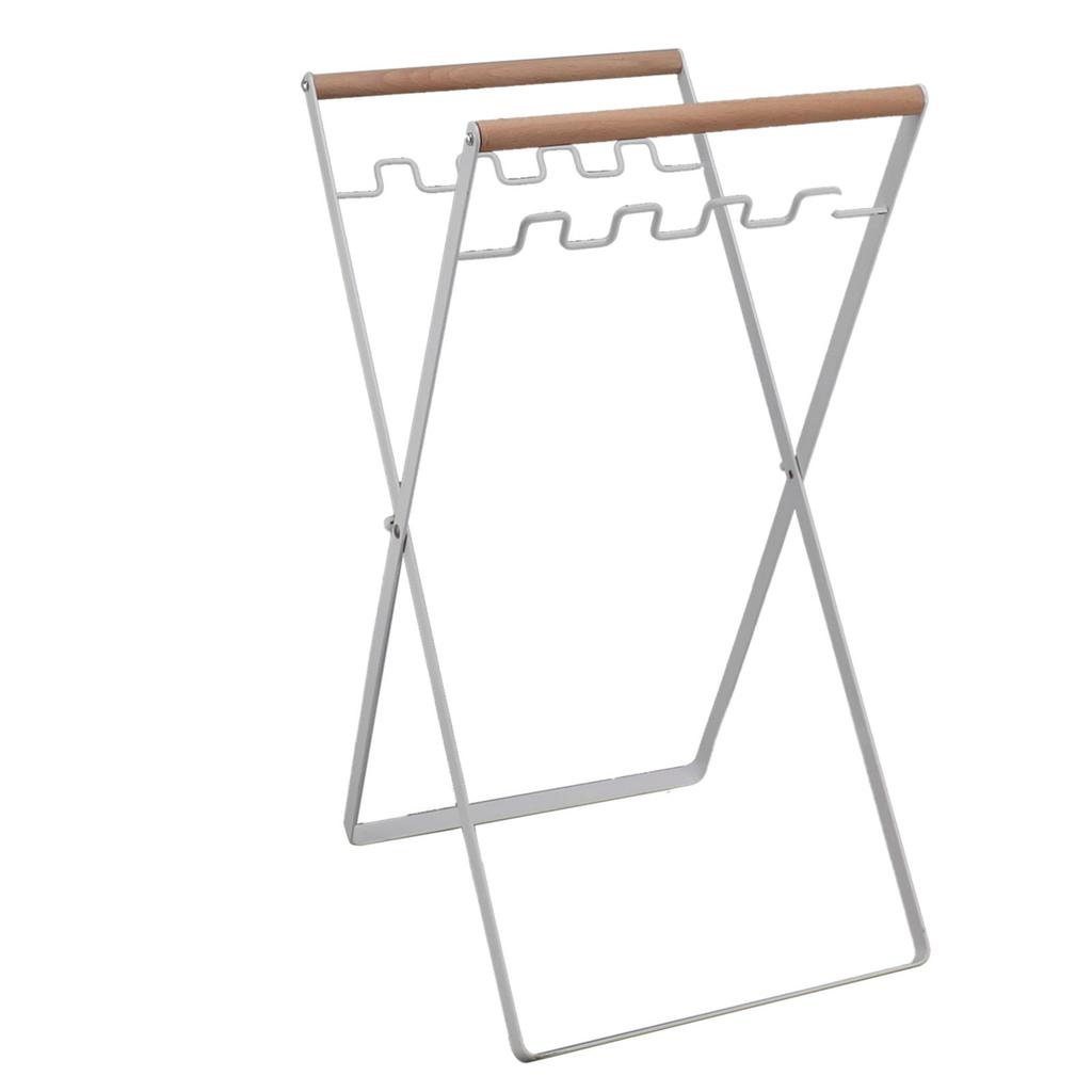 Iron Trash Bag Holder Outdoor Leaf Bag Stand Foldable Trash Stand Holder for Camping