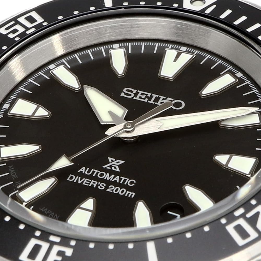 Seiko Prospex Samurai Diver's Watch Mechanical Automatic 200m Silver Black Dial Men's