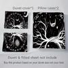 Quilt Cover Three-Piece Sun And Moon 3D Digital Printing Bed Kit Grinding Quilt Cover Pillowcase