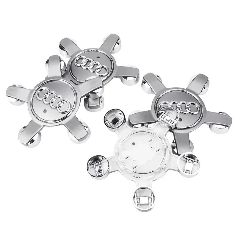 4PCS 60/61/68/69/135mm For Wheel Center Cap Car Hub Cap Fit For Audi A4 A6 A8 A3 A5 Q5 Q7 RS4 RS5 C5 S3 S5 Q3 Car Accessories