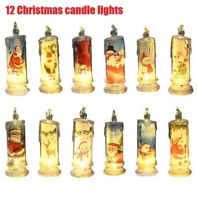 12 Styles Christmas Decoration Candles Environment Lights LED Candle Lights Electronic Festival Decoration Home Decoration Lamp