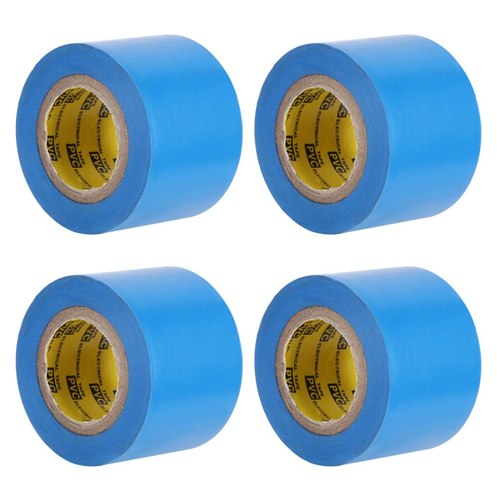 

4Pcs Electrician PVC Waterproof Electrical Insulated Sealing Tape Repair Tools 4.4cmBlue синій