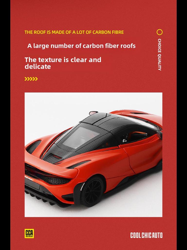 1:24 McLaren 765LT Alloy Model Car – Trendy Collectible Ornament, Popular On Douyin