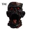 Cool Makeup Brush Cup Gothic Skull Pen Holder, Realistic Zombie Head Organizer, Large Capacity Desktop Dark Aesthetic Room Decor Storage Container,