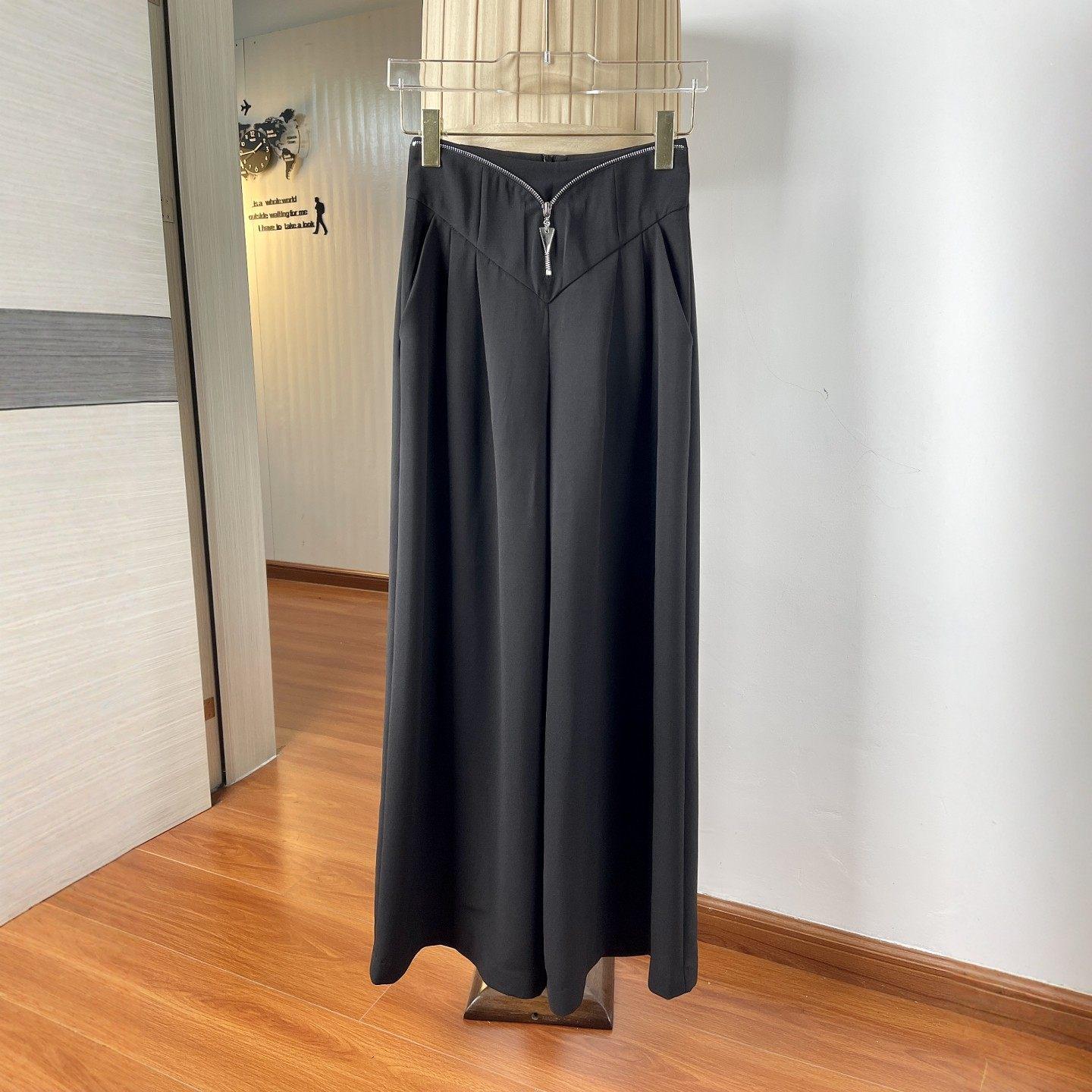 

Women s Extra-Long High-Waist Wide-Leg Drape Pants for Spring/Summer Extra Large чёрный