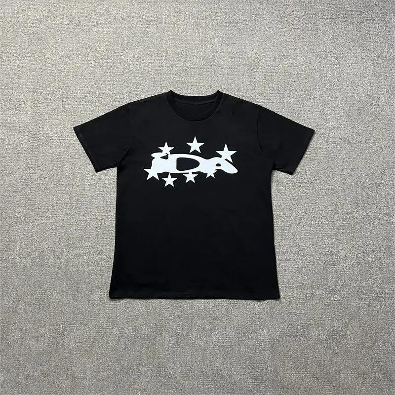 American Trendy Brand Fun Printing Short-sleeved Summer New Pure Cotton Loose Men and Women Couple Crew Neck T-shirt Harajuku