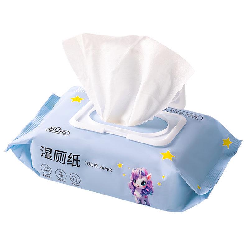 Flushable Hygiene Wet Wipes 80 Sheets - Large Pack for Household Cleaning