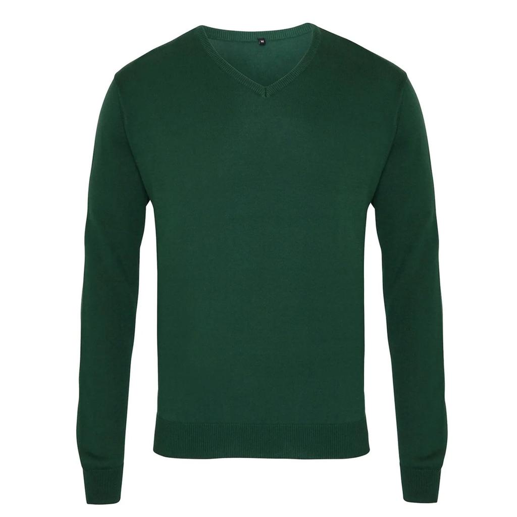 Premier Mens Knitted V Neck Sweater Top