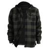 Men's Plaid Long Sleeve Shirt Men's Pocket Button Hooded Sweatshirt