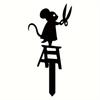 Metal Garden Art Sculpture Lawn Stake, Art Deco Style Iron Animal Decor, Wedding Party Outdoor Ornament