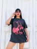 Summer Trendy Disney Minnie Mouse Graphic Tshirt Women Casual Loose Short Sleeve Tee Cotton Tops Streetwear Cartoon Y2k Clothes