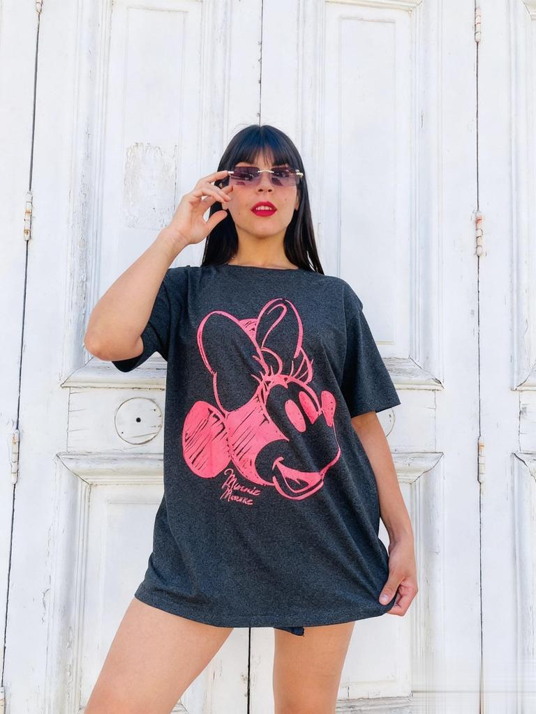 Summer Trendy Disney Minnie Mouse Graphic Tshirt Women Casual Loose Short Sleeve Tee Cotton Tops Streetwear Cartoon Y2k Clothes