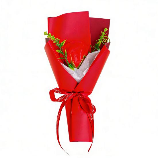 Mini Fake Rose Bouquet Handcrafted Soap Flower Petals Artificial Floral Decoration Valentine's Day Anniversary Birthday Romantic Gift