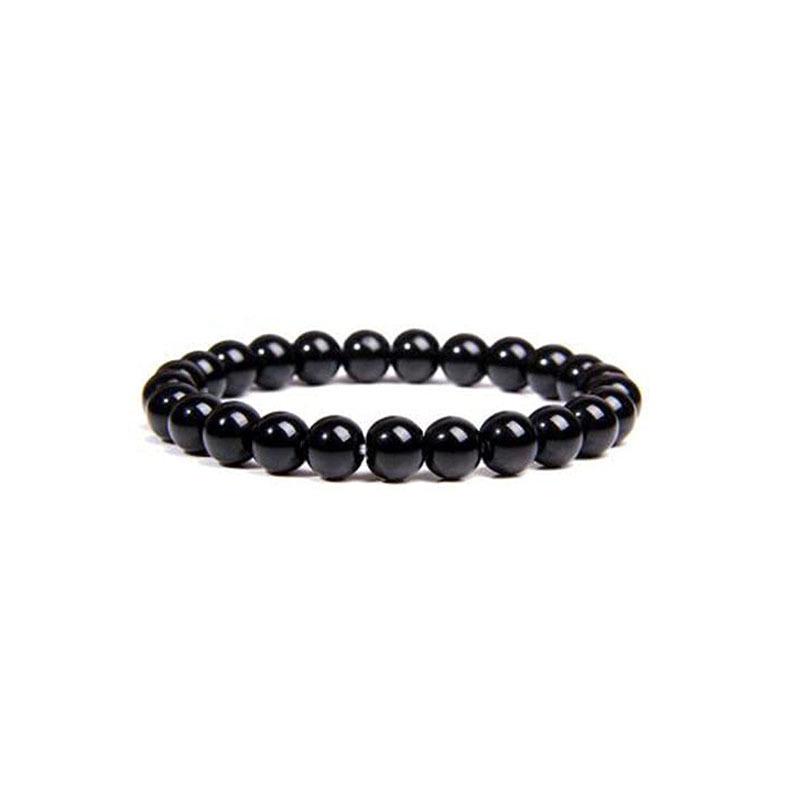 8mm Tiger Eye, Pink Crystal, Volcanic Stone, Amethyst, Hematite, Red Agate Bead Elastic Bracelet