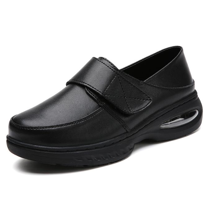 Scarpe da infermiera da donna per primavera e autunno, vera pelle, suole morbide, traspiranti, suole spesse, antiscivolo, moda, comfort, scarpe basse da donna