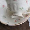 Filiżanka kawy koreański Retro kremowy żółty duszpasterski kwiatowy maswerk złoty ceramiczny angielski popołudniowy deser kwiatowa filiżanka do herbaty i spodek
