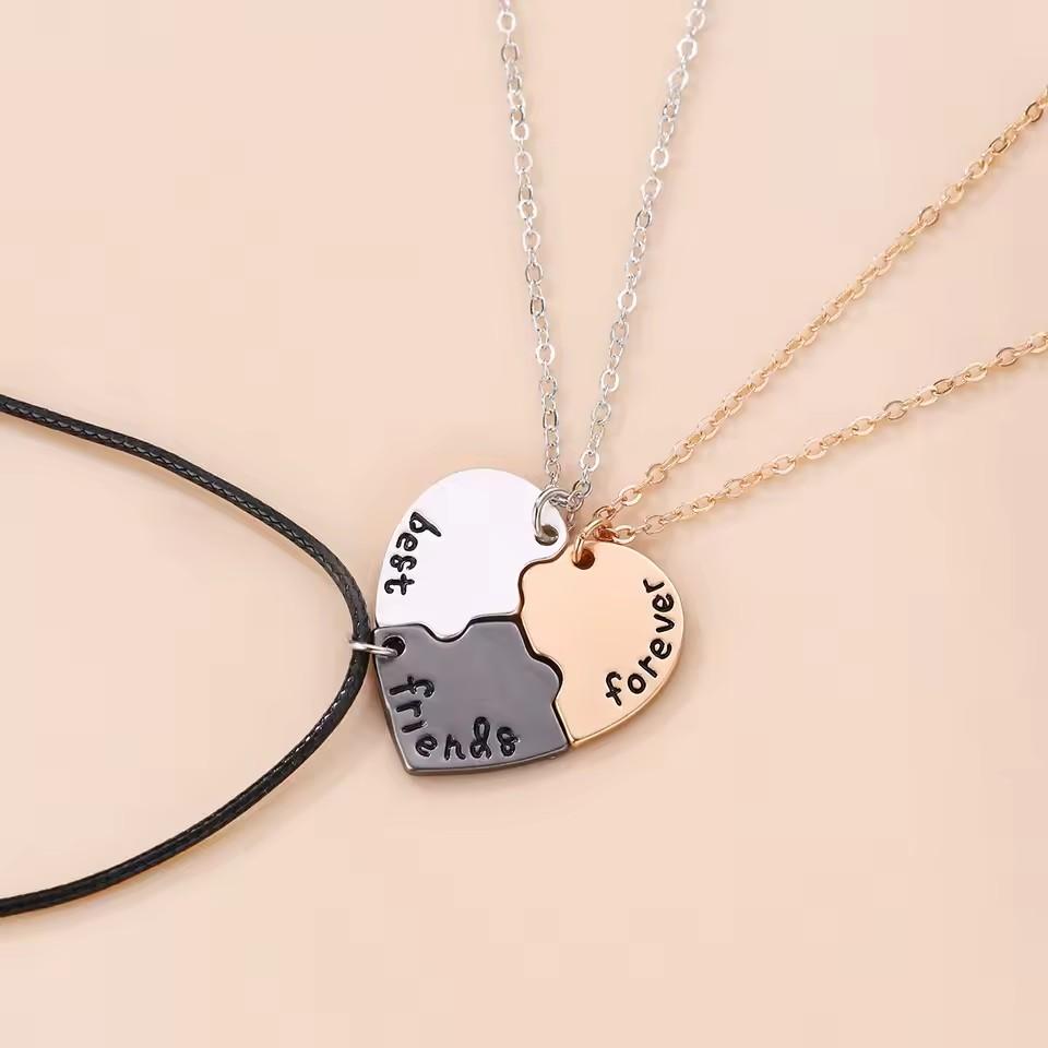 2/3pcs Friendship Necklaces for Women Girls Kawaii Best Friends Mom Daughter Pendant Chain BFF Jewelry Accessories Gifts
