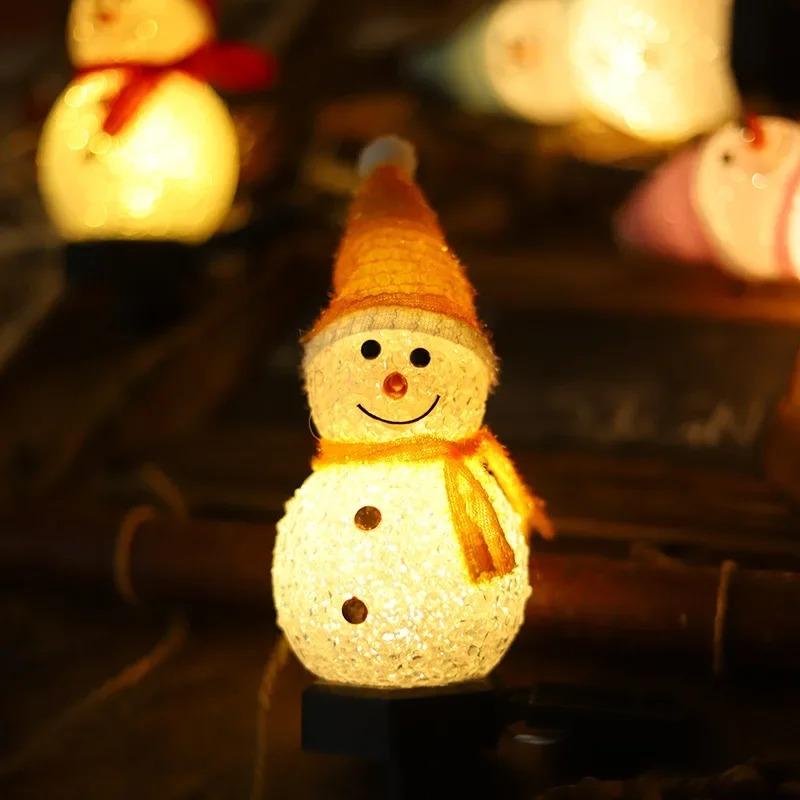 Christmas Snowman Ground Mounted Solar Outdoor Waterproof Lawn Light Courtyard Festive Atmosphere Decoration Warm Night Light
