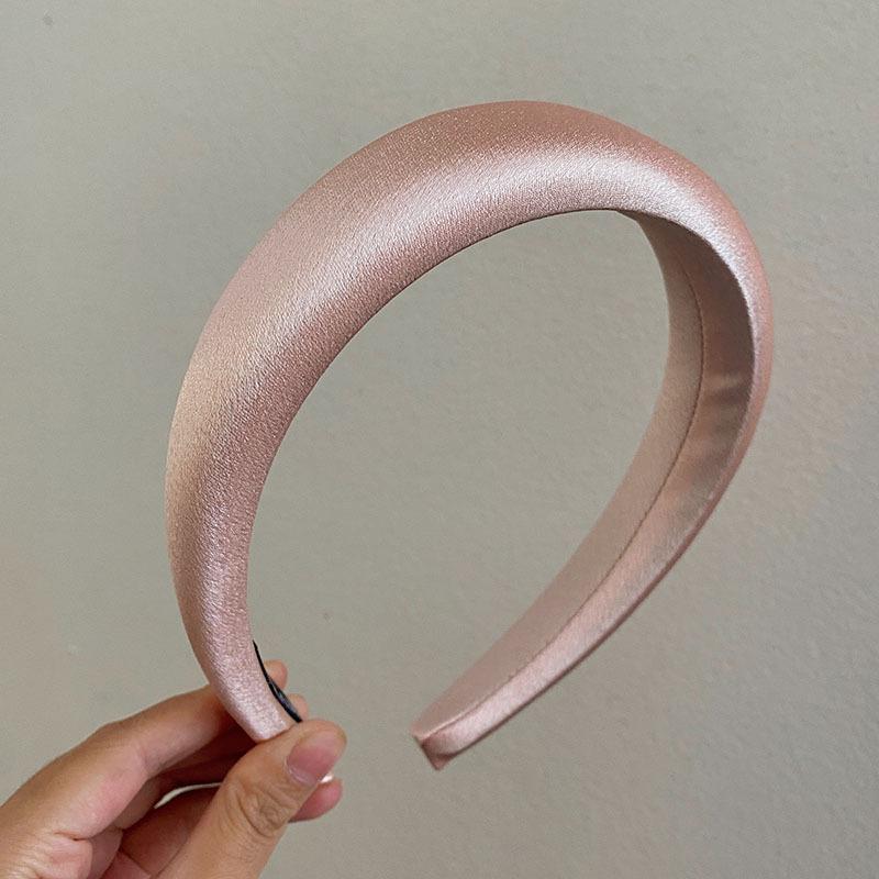 Glanzende Satijnen Stof Hoofdband Brede Kruis Haarbandsels Dagelijkse Hoofdbedekking Zoete Eenvoudige Hoofdbanden Dames Haaraccessoires