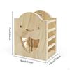 Wooden Hay Feeder Bunny Dispenser Easy Installation Small Animals Feeding Holder for Guinea Pig