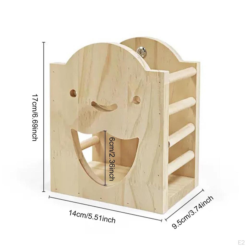 Wooden Hay Feeder Bunny Dispenser Easy Installation Small Animals Feeding Holder for Guinea Pig