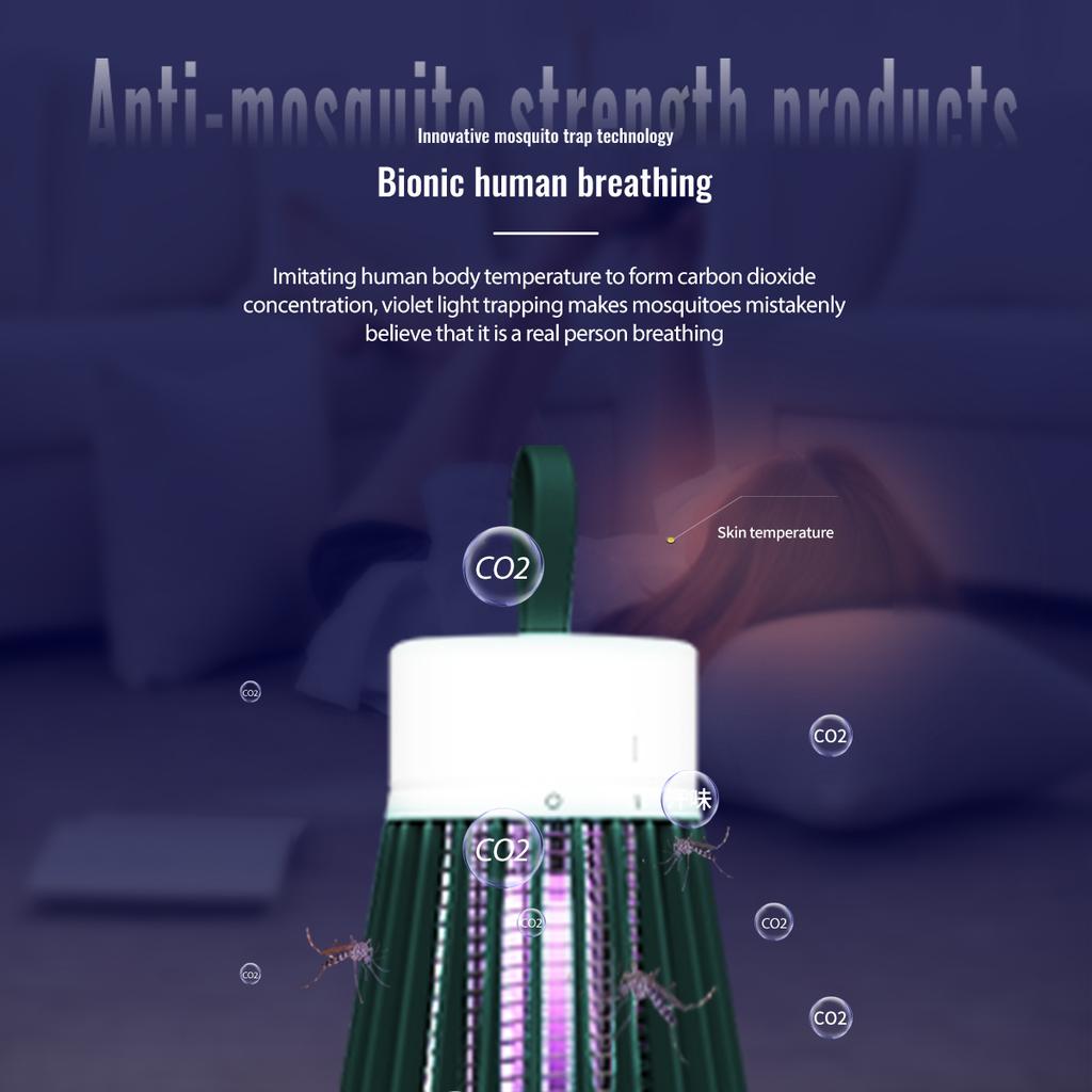 2-in-1 Electric Mosquito Killer Lamp USB LED Insect Trap Portable Bug Zapper for Bedroom Outdoor Camping Wasp Mosquito Control
