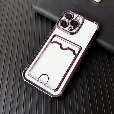 Funda tipo cartera con soporte para tarjetas chapado suave para iPhone 16 15 14 mini 11 Pro X XR Xs Max 7 8 Plus 16e Cubierta transparente a prueba de golpes