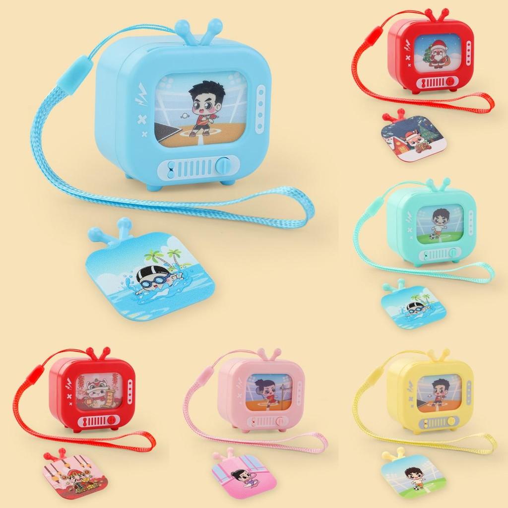 Childrens Cartoon Led Tv Pendant Light Sound Keychain Gift For Boys And Girls